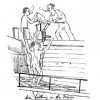 1849 sketch of men bathing on deck.