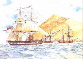 Artist representation of the ship John Pirie