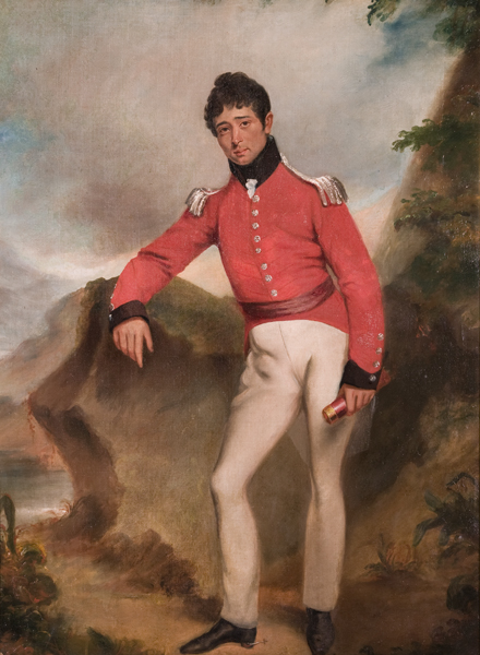Image of an oil painting, self portrait of Colonel William Light c.1815.
