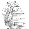 1849 sketch of men bathing on deck.