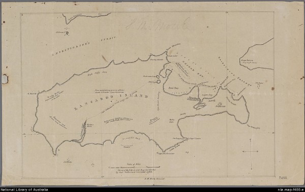 map: Kangaroo Island 1831